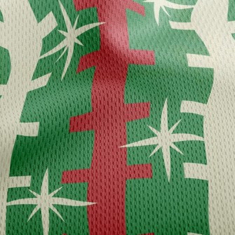 Christmas Ladder Stars Athletic Mesh Flat Back