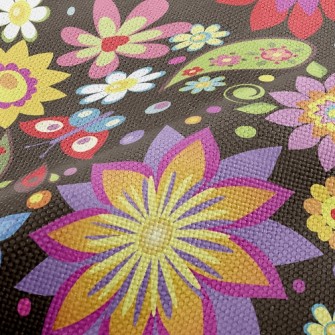 Colorful Ornate Pattern Performance Linen