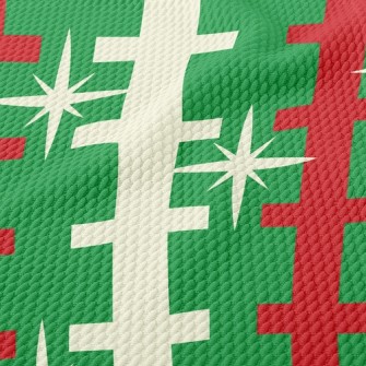 Christmas Ladder Stars Birdseye Piqué