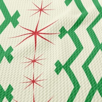 Christmas Star Lines Birdseye Piqué