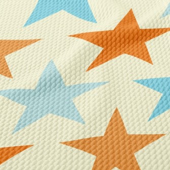 Full Page Star Print Birdseye Piqué