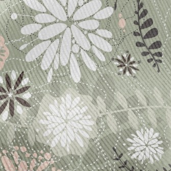 Classical Country Flowers Standard Corduroy