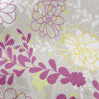 Elegant Purple Floral Standard Corduroy