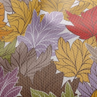 Withered Yellow Maple Leaf Athletic Mesh Flat Back