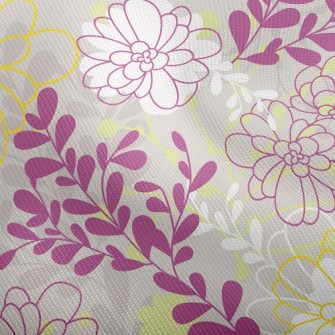 Elegant Purple Floral Dobby