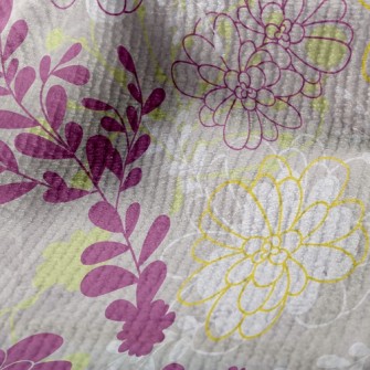 Elegant Purple Floral Terry