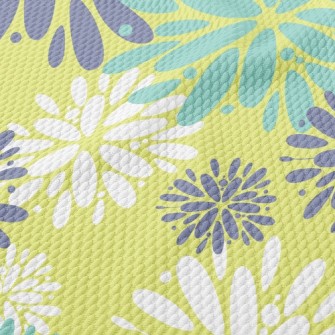 Three-Color Temperament Floral Birdseye Piqué