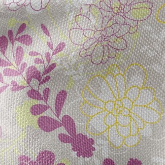 Elegant Purple Floral Waterproof Canvas