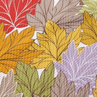 Withered Yellow Maple Leaf Birdseye Piqué