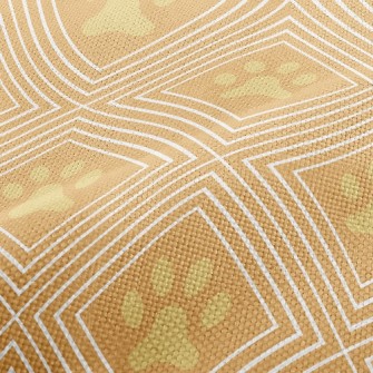 Diamond Frame Dog Footprints Performance Linen