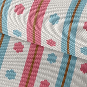 Small Flowers And Lines Waterproof Oxford