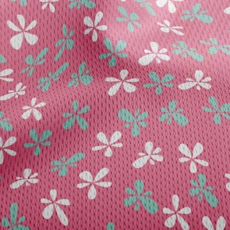 Cute Little Floral Athletic Mesh Flat Back