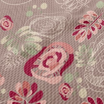 Psychedelic Vintage Flowers Birdseye Piqué