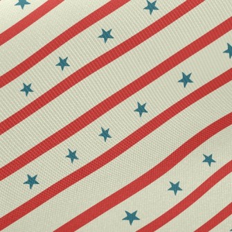 Red Stripe Star Twill