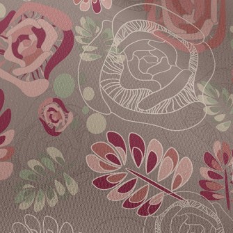 Psychedelic Vintage Flowers Chiffon