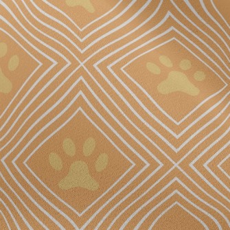 Diamond Frame Dog Footprints Chiffon