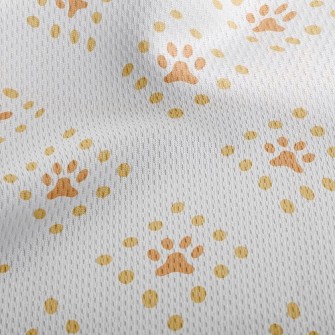 Square Line Dog Footprints Athletic Mesh Flat Back