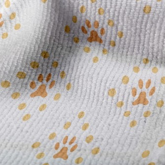 Square Line Dog Footprints Terry