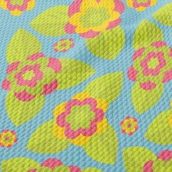 Green Flower Birdseye Piqué