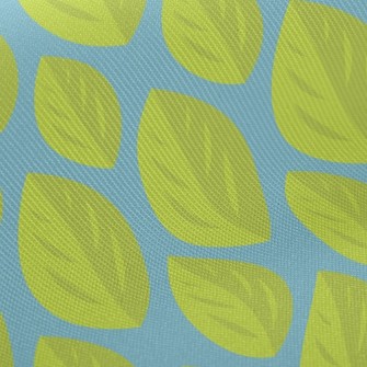 Vibrant Green Leaves Twill