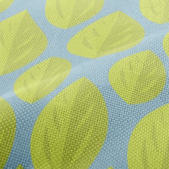 Vibrant Green Leaves Performance Linen