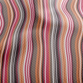 Multicolor Lines Athletic Mesh Flat Back