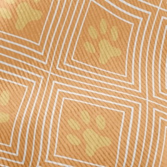 Diamond Frame Dog Footprints Standard Corduroy