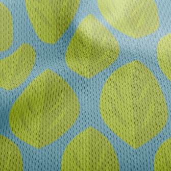 Vibrant Green Leaves Athletic Mesh Flat Back