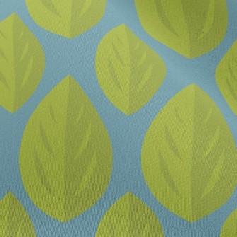 Vibrant Green Leaves Chiffon