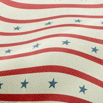 Red Stripe Star Performance Linen