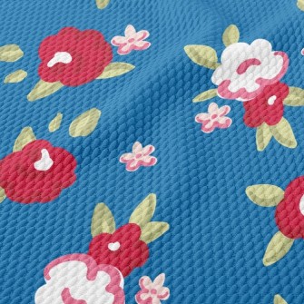 Elegant Rose Floral Birdseye Piqué