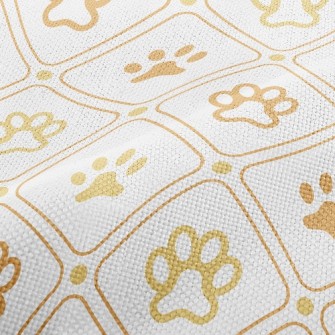 Checkered Dog Footprints Performance Linen