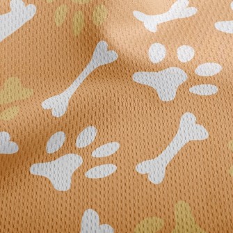 Bicolor Dog Footprint Bones Athletic Mesh Flat Back
