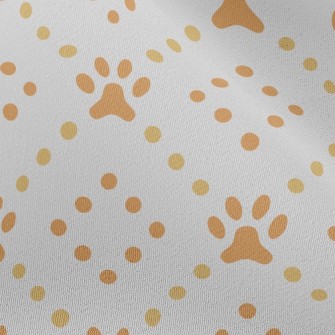 Dots And Dog Footprints Chiffon