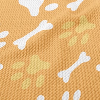 Bicolor Dog Footprint Bones Birdseye Piqué