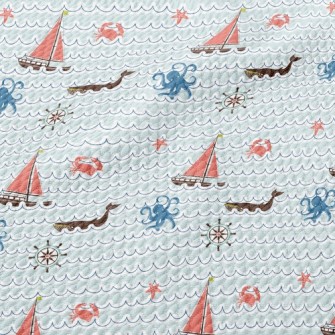 Happy Sailing Birdseye Piqué