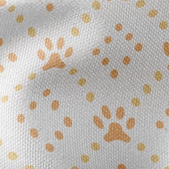 Dots And Dog Footprints Waterproof Canvas