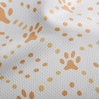 Dots And Dog Footprints Athletic Mesh Flat Back