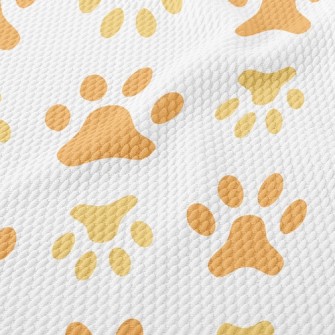 Upside Down Dog Footprints Birdseye Piqué