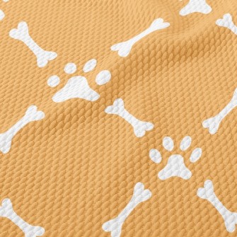 Dog Footprint Bone Birdseye Piqué