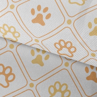 Checkered Dog Footprints Waterproof Oxford