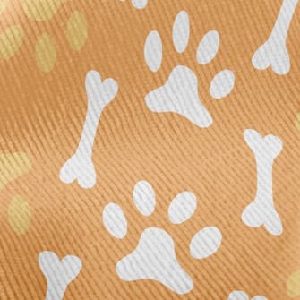 Bicolor Dog Footprint Bones Standard Corduroy