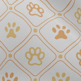 Checkered Dog Footprints Chiffon