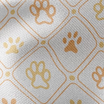 Checkered Dog Footprints Waterproof Canvas