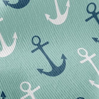 Two-Tone Navy Print Standard Corduroy