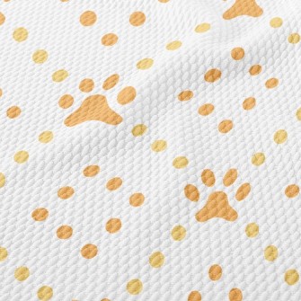 Dots And Dog Footprints Birdseye Piqué