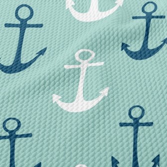 Two-Tone Navy Print Birdseye Piqué
