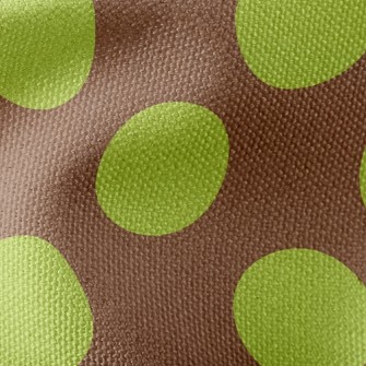 Trendy Mustard Green Dots Waterproof Canvas