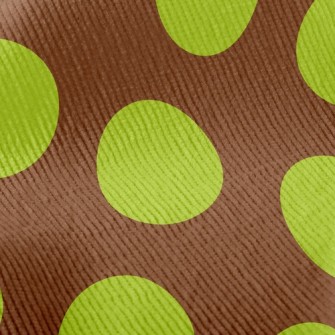 Trendy Mustard Green Dots Standard Corduroy
