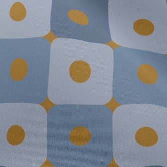 Orange Polka Dot Square Chiffon